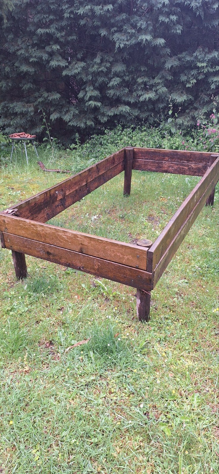 Houten moestuin bak of border, Tuin en Terras, Ophalen, Gebruikt, 100 cm of meer, Rechthoekig