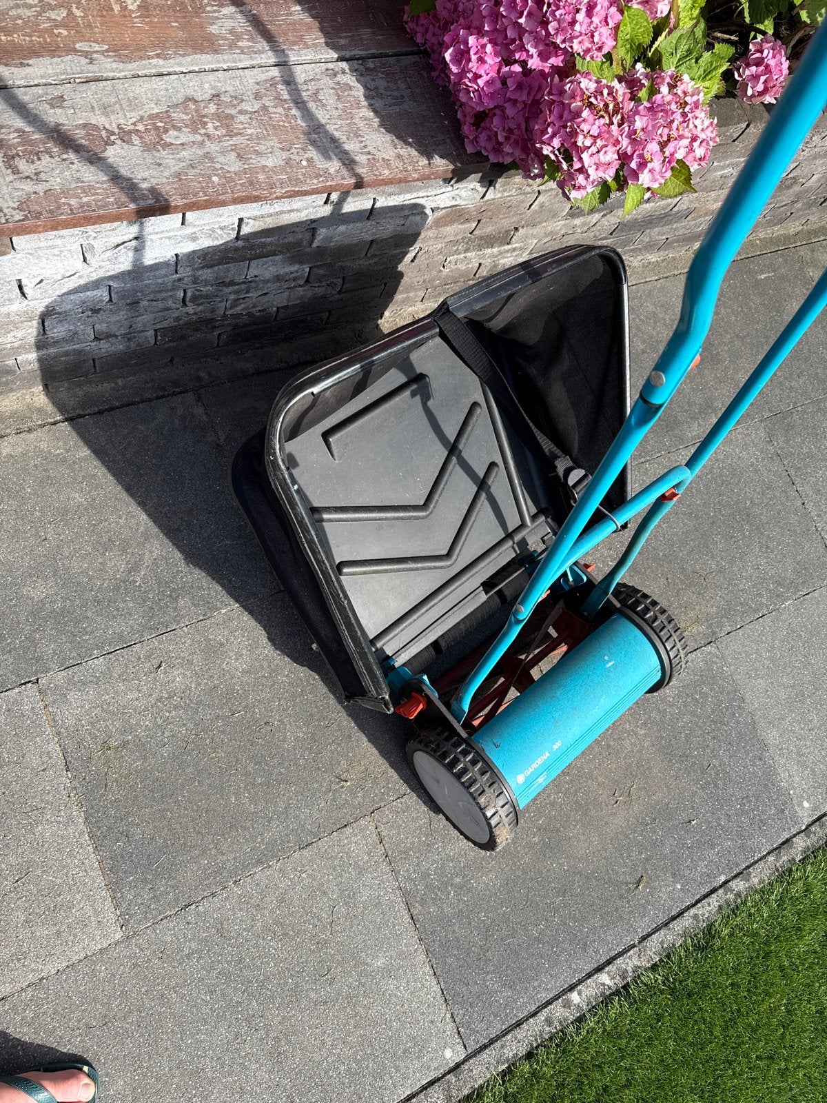 Gardena 300 Handgrasmaaier met Opvangzak, Ophalen, Gebruikt, Handgrasmaaier, Opvangzak