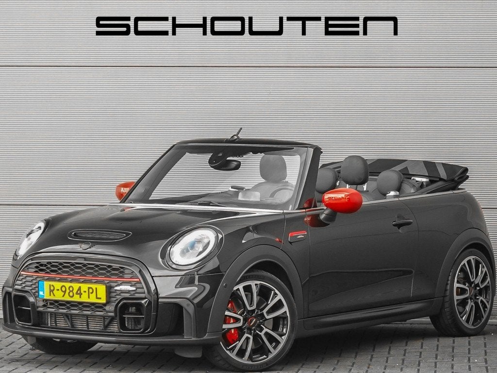 MINI Cabrio 2.0 John Cooper Works HUD H&K ACC Stuurwielverw, Auto's, Mini, 232 pk, Gebruikt, 4 stoelen, Zwart