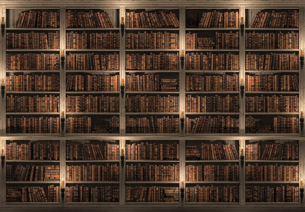 Boekenkast Fotobehang, Bibliotheek behang *Fotobehang4you, Verzenden, Fotobehang