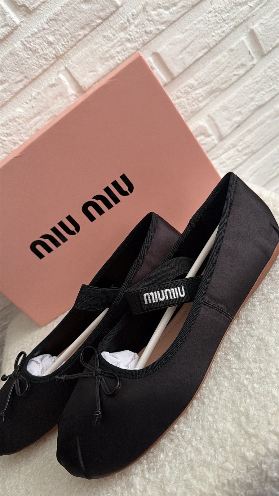 Miu Miu ballerina’s nieuw maat 40, Zwart, Nieuw, Ballerina's, Ophalen of Verzenden