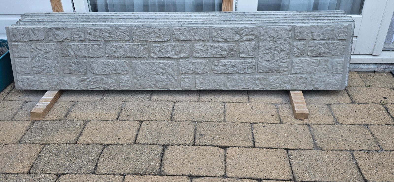 Brickstone schutting beton platen, Ophalen, Nieuw, Minder dan 100 cm, Minder dan 25 cm