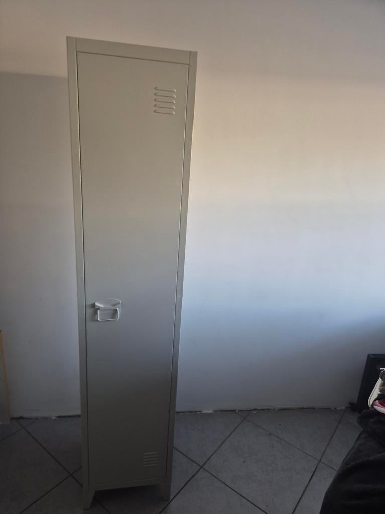 Metalen Lockerkast met Schappen en Ophangmogelijkheid, Ophalen, Gebruikt, Industrieel