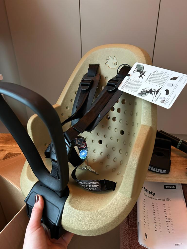 NIEUW! Thule fietsstoeltje, Ophalen, Nieuw, Voorzitje, Voetsteuntjes
