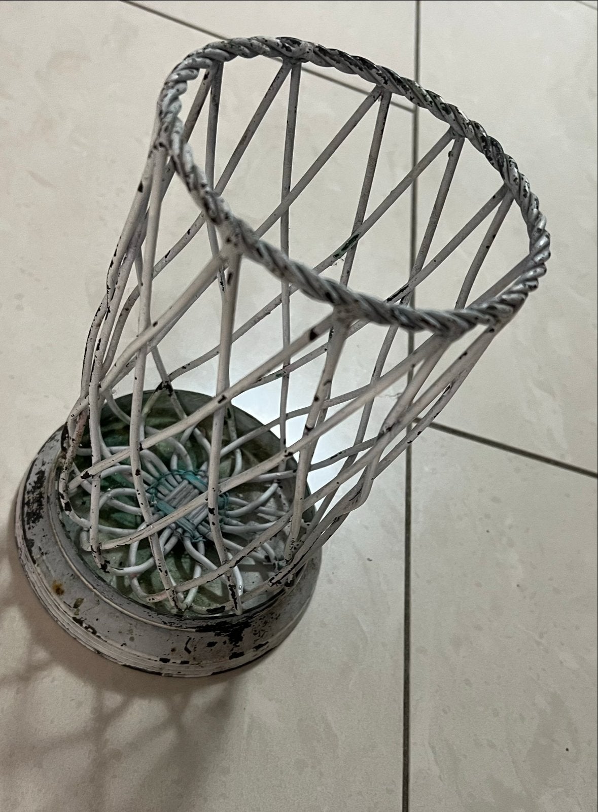 Decoratieve metalen houder - Vintage stijl, Ophalen of Verzenden