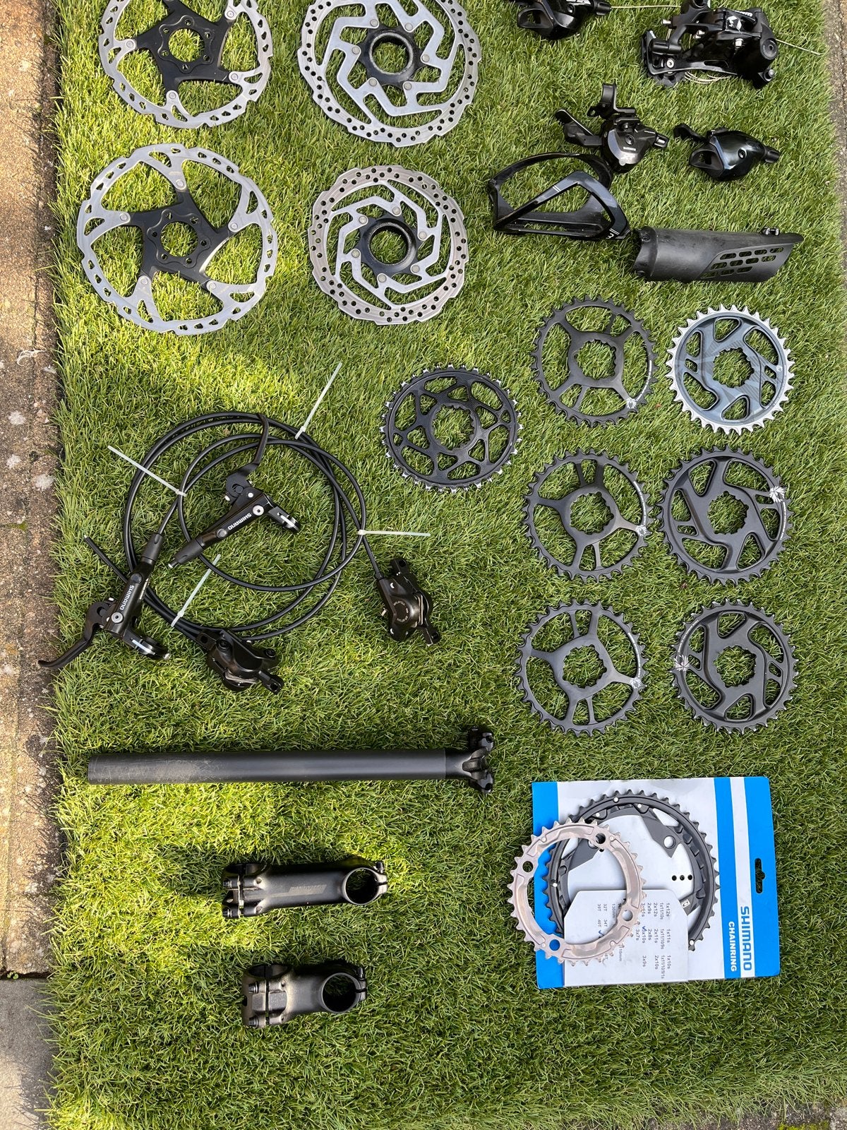 Diverse fiets onderdelen - SRAM, Shimano, RockShox, Gebruikt, Overige typen, Ophalen of Verzenden, Aluminium