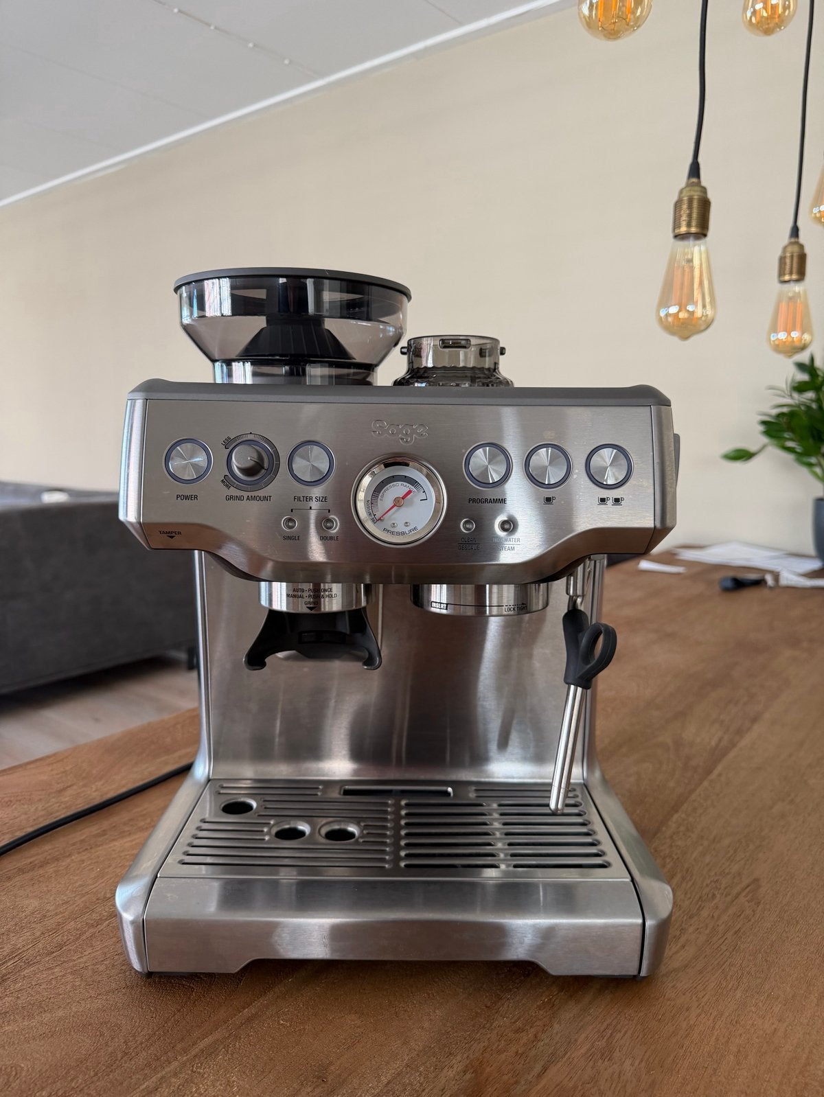 Sage Barista Express Stainless Steel, Witgoed en Apparatuur, Koffiezetapparaten, Ophalen, Afneembaar waterreservoir, Espresso apparaat