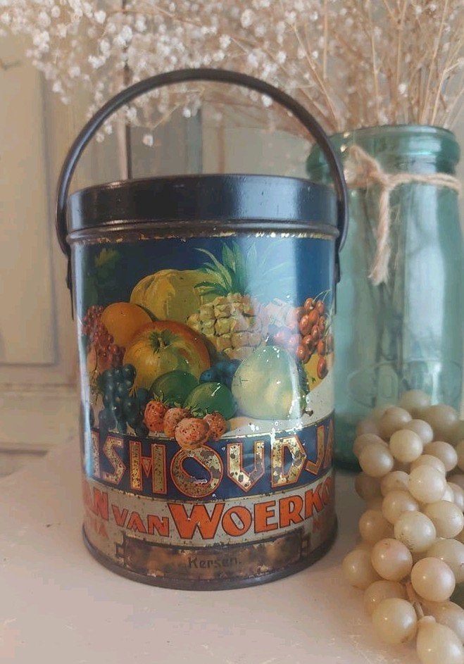 mooi oud hengselblik huishoudjam Woerkom uit nijmegen, Ophalen of Verzenden, Gebruikt, Overige