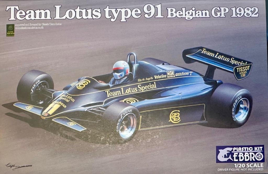 Coelianmodels, Ebbro 20019, Lotus Type 91, 1/20, € 42,99, Hobby en Vrije tijd, Modelbouw | Auto's en Voertuigen, Overige merken
