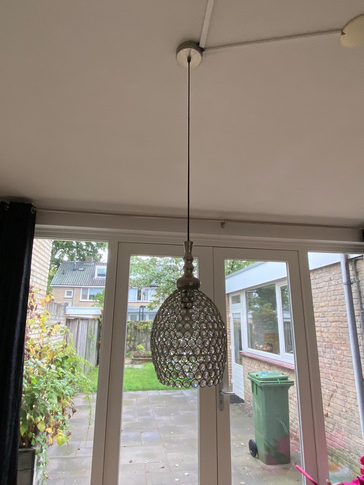 Moderne hanglamp, Ophalen, Zo goed als nieuw, Metaal, E27 (groot)