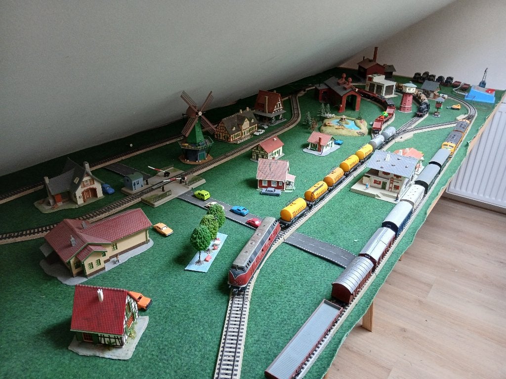 Marklin HO complete trein set met extra rails end., Hobby en Vrije tijd, Modeltreinen | H0, Ophalen, Wisselstroom, Gebruikt, Overige typen