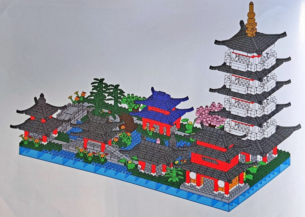 Bouwpakket Chinese Architectuur, Hobby en Vrije tijd, Knutselen, Fantasie, Ophalen of Verzenden, Zo goed als nieuw, Kunststof