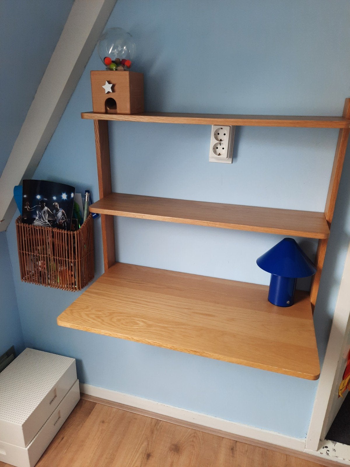 Wandbureau Sostrene Grene - 75x92x40cm, Ophalen, Opzetstuk, Scandinavisch, Kinderbureau