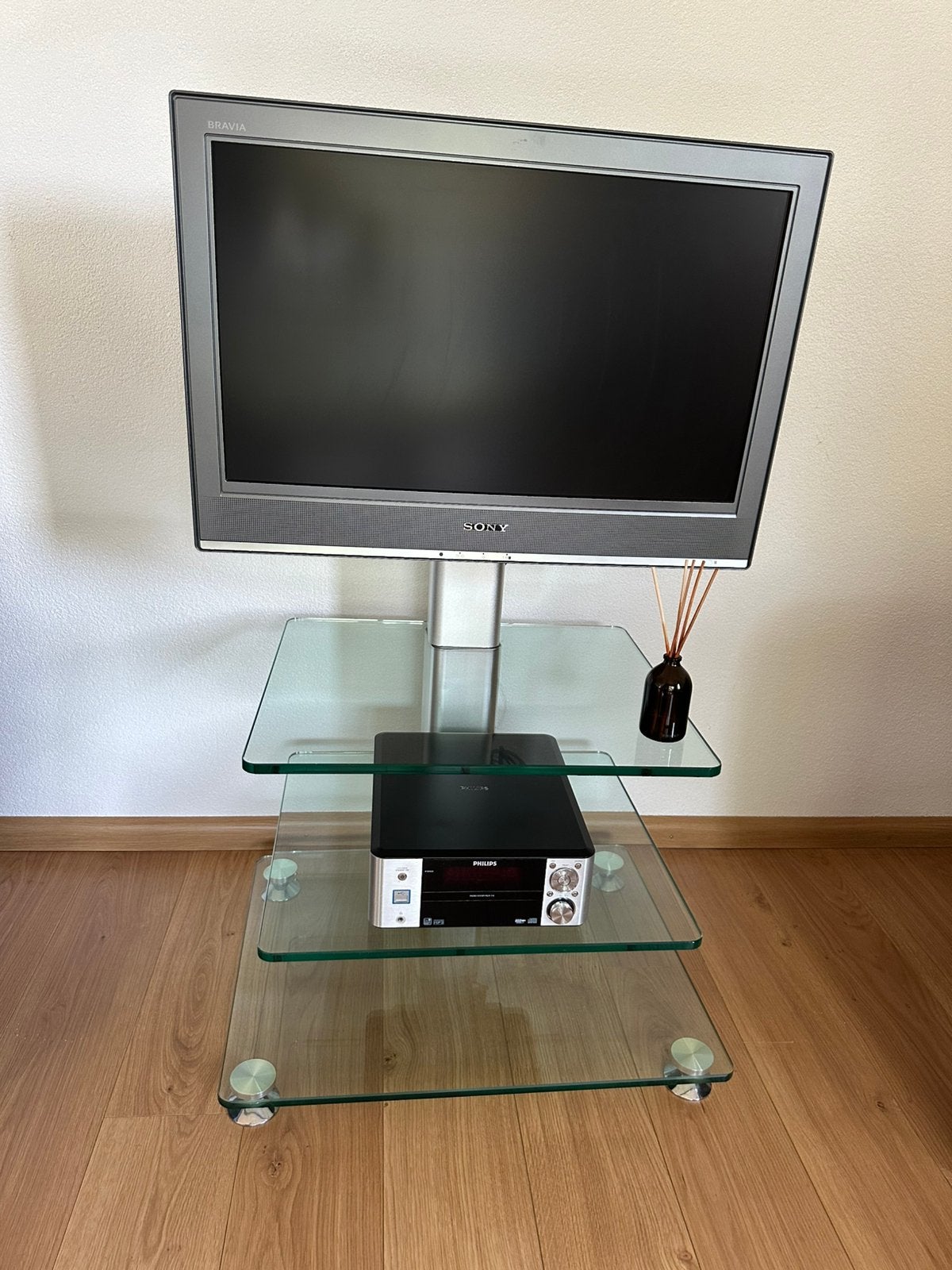 GRATIS AF TE HALEN tv meubeltje van glas, Ophalen, Zo goed als nieuw