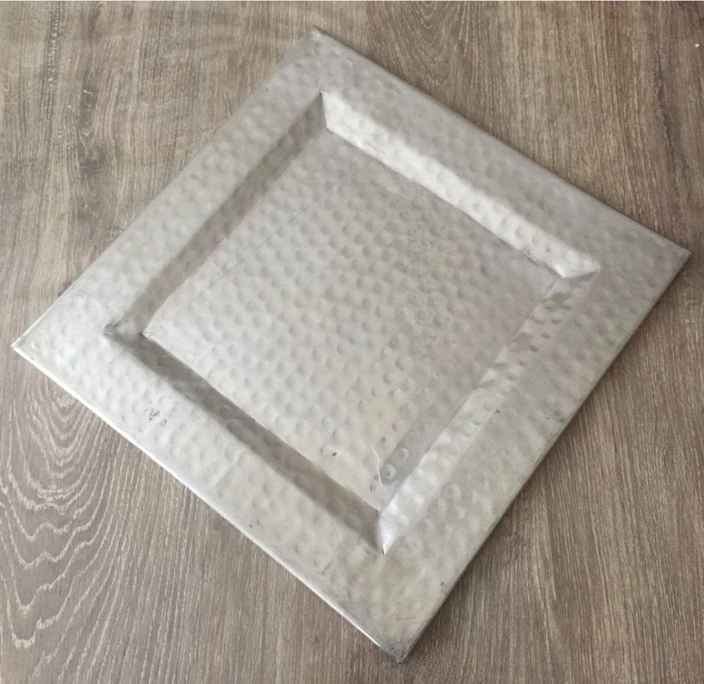 Ijzeren kaars of decoratie schaal / intratuin / 38x38 cm, Ophalen of Verzenden, Zo goed als nieuw