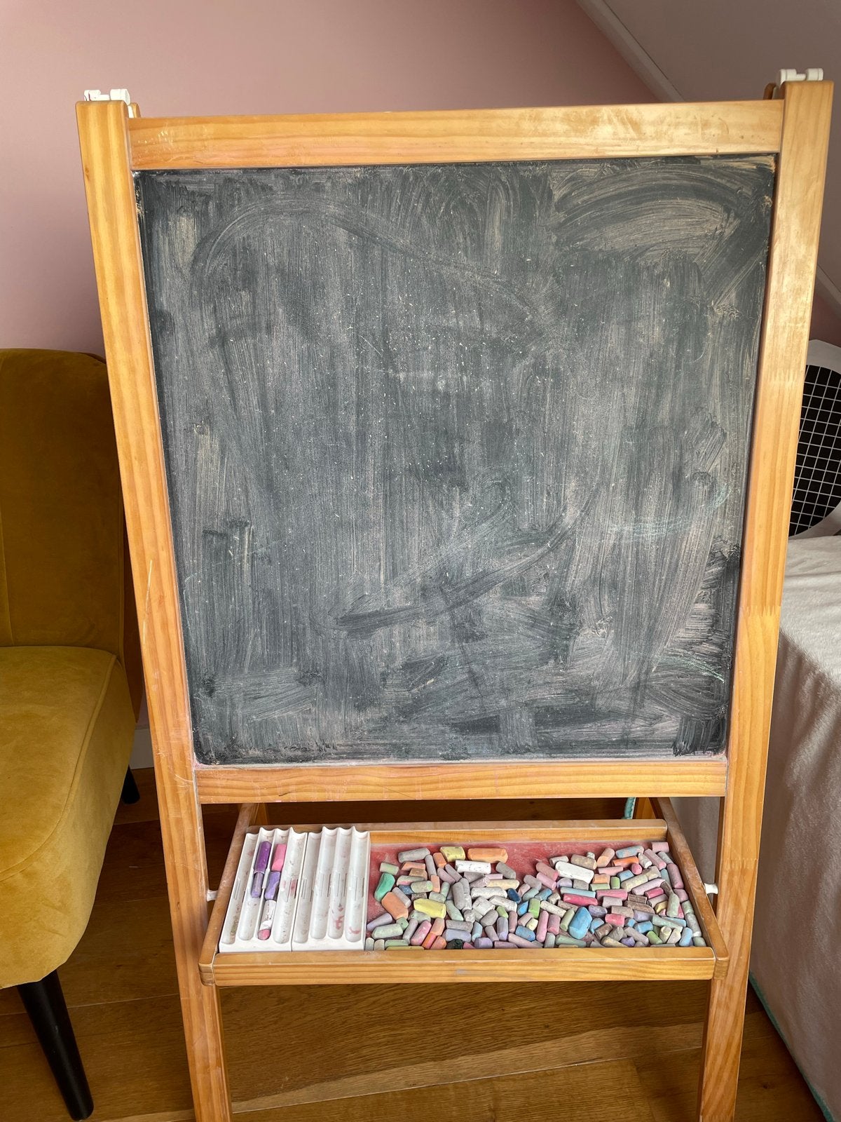 Schoolbord met krijtjes - gratis afhalen, Ophalen, Gebruikt