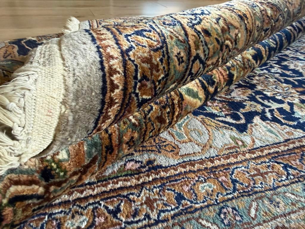 Handgeknoopt vintage Perzisch Kashan tapijt 304 x 202 cm, Klassiek – hotel chic – mid-century – eclectisch, Info@bababoho.com