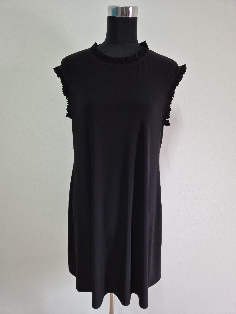 J240 - Zwarte Nicole Miller New York jurk maat XL (1), Kleding | Dames, Zwart, Maat 46/48 (XL) of groter, Ophalen of Verzenden
