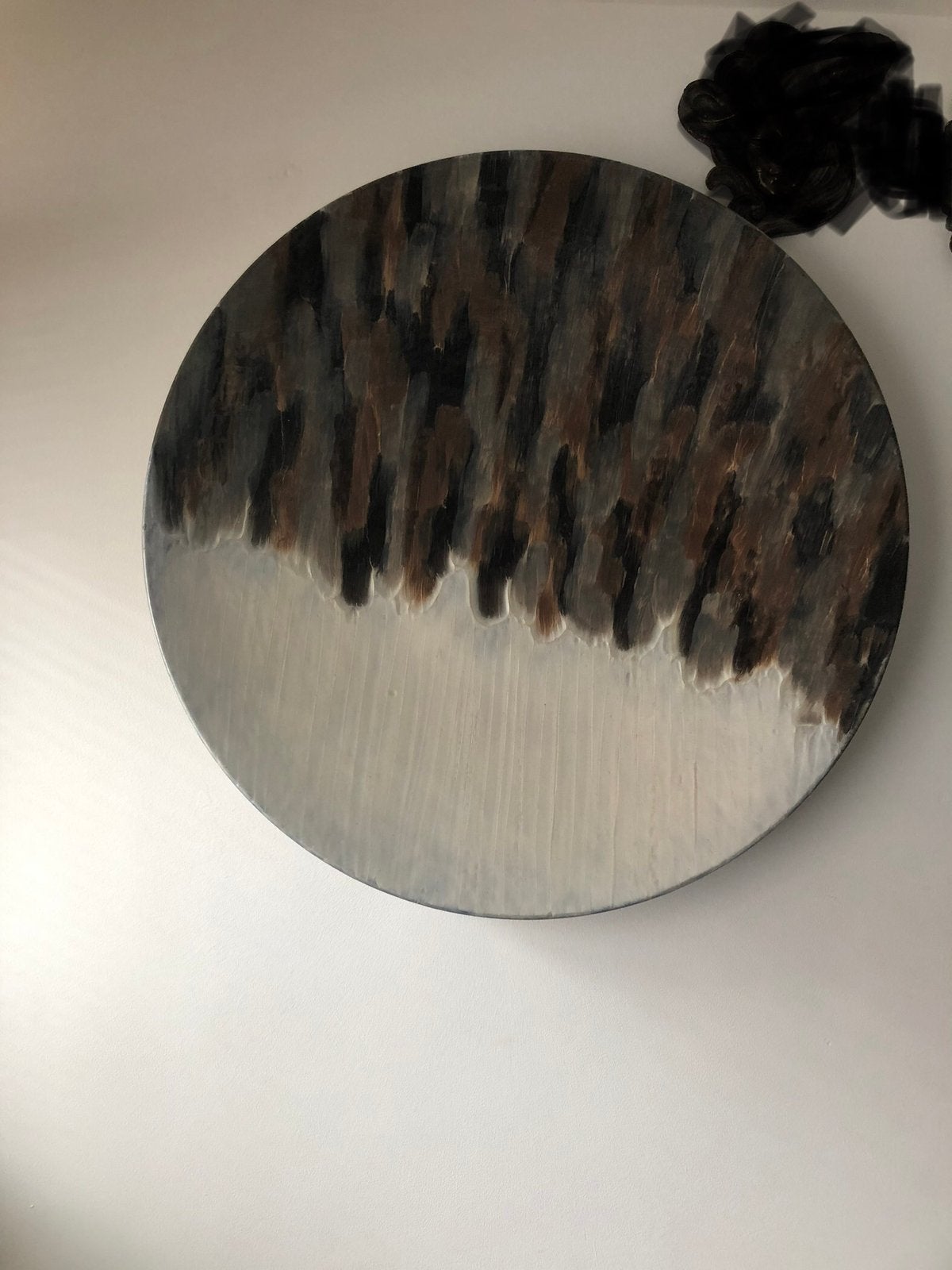 Grote ijzeren schaal voor aan de muur wanddecoratie., Ophalen, Zo goed als nieuw