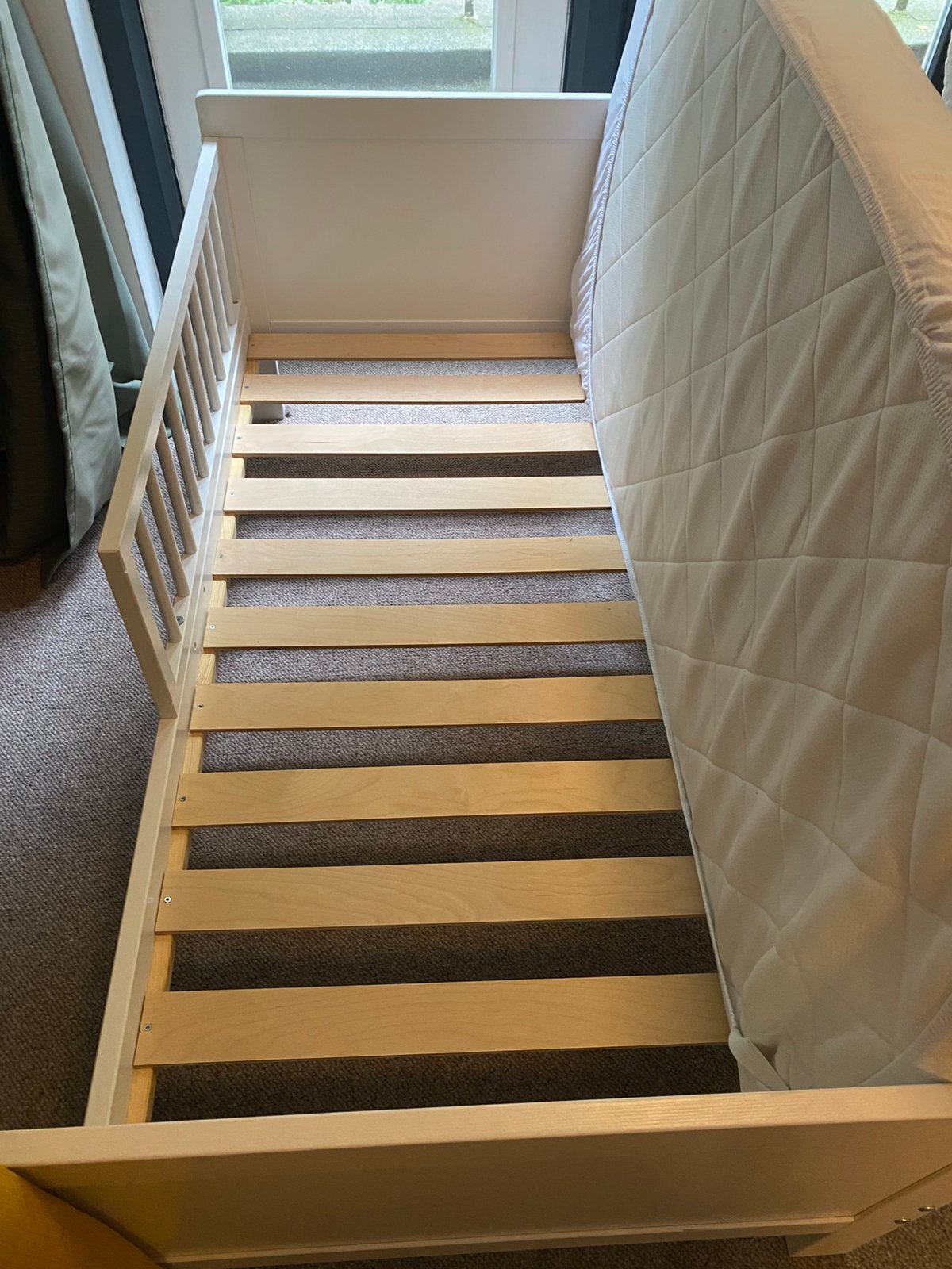 Peuterbedje, Ophalen, Gebruikt, 140 tot 160 cm, 70 tot 85 cm