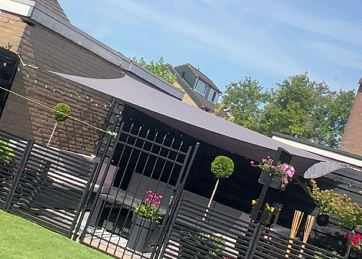 Schaduwdoek 3x4m antraciet kleur, Tuin en Terras, Ophalen of Verzenden, Zo goed als nieuw