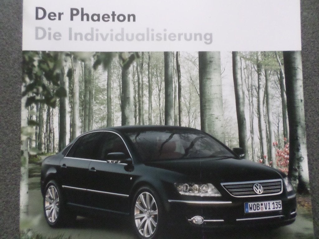 Volkswagen VW Phaeton Individual Brochure, Boeken, Auto's | Folders en Tijdschriften, Ophalen of Verzenden, Zo goed als nieuw