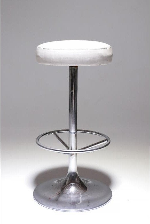 Swedish Design barkruk Börje Johanson jaren 70, Ophalen, Gebruikt, Bruin, Zweeds design, Vintage, Jaren 70