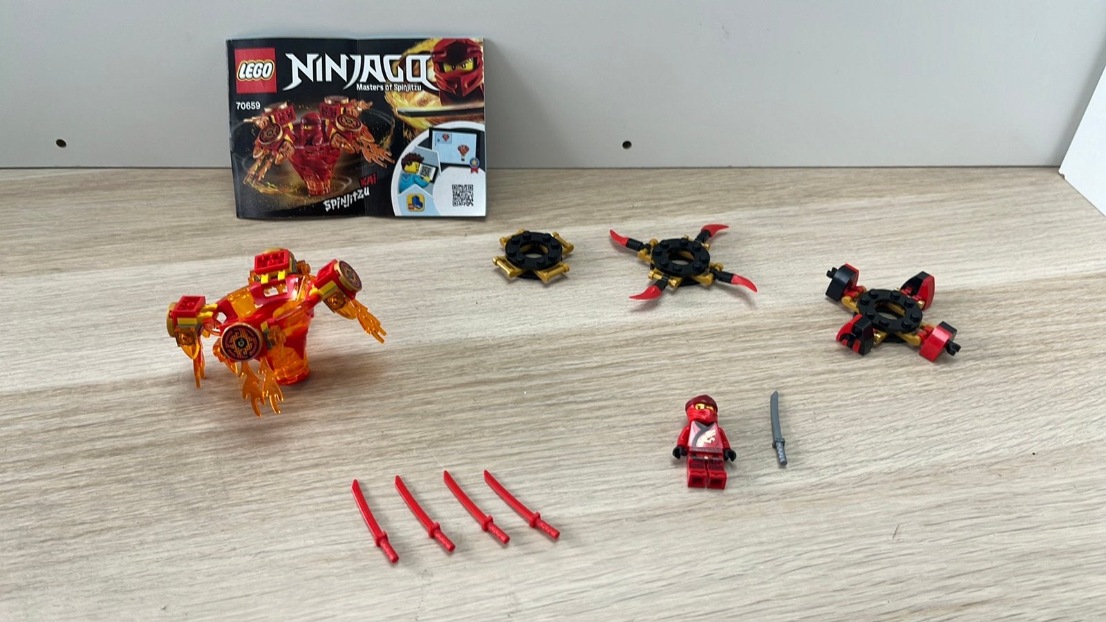Lego Ninjago 70659 spinjitzu Kai, Gebruikt, Lego, Ophalen of Verzenden, Inclusief instructies