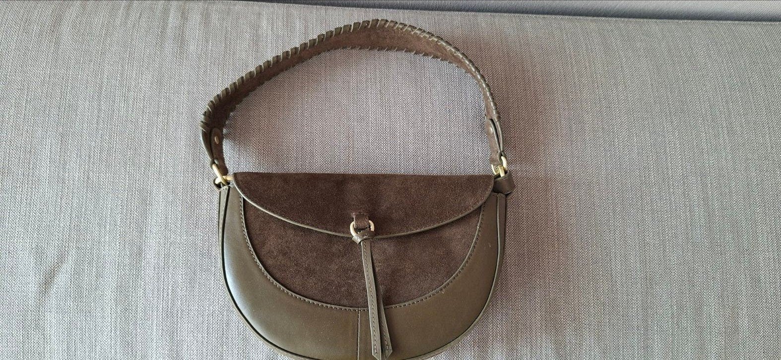 Sissy Boy Olijfgroene Suède Crossbodytas/Handtas, Ophalen of Verzenden, Nieuw, Groen, Handtas