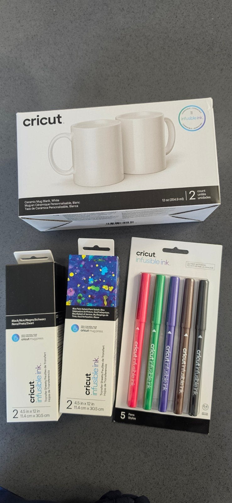 Cricut Infusible Ink Starterspakket: Mokken, Vellen & Pennen, Nieuw, Meerkleurig, Ophalen of Verzenden, Cricut