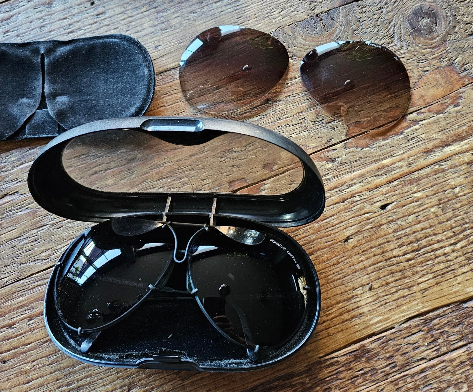 Vintage Porsche Design Zonnebril met 3 Verwisselbare Lenzen, Sieraden, Tassen en Uiterlijk, Zonnebrillen en Brillen | Heren, Gebruikt
