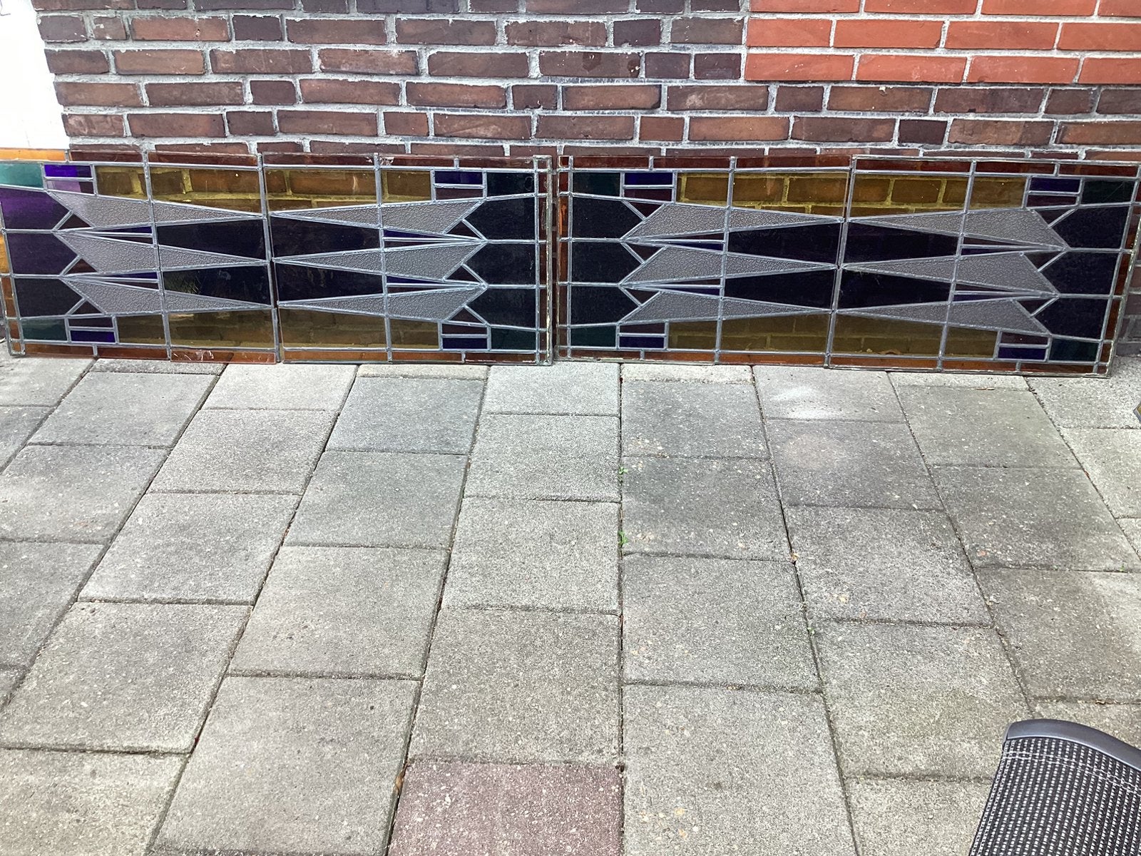 Glas in lood ramen, Ophalen, Gevelraam of Ruit, Zo goed als nieuw, Minder dan 80 cm