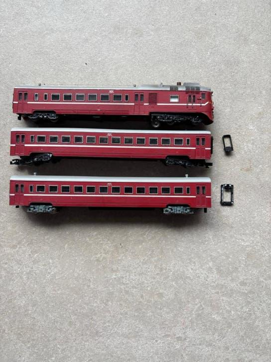 Zeldzame 3 delige russische diesel treinset N spoor, Gebruikt, Gelijkstroom, Wagon, Ophalen of Verzenden