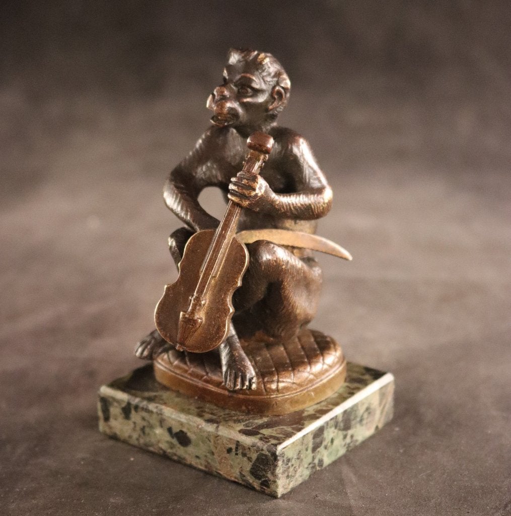 Antieke bronzen aap, Ophalen of Verzenden