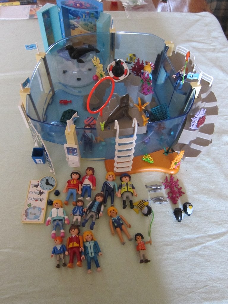 playmobil lot 2 9060 zee aquarium + hoop extras, Kinderen en Baby's, Speelgoed | Playmobil, Gebruikt, Gebouw, Losse onderdelen