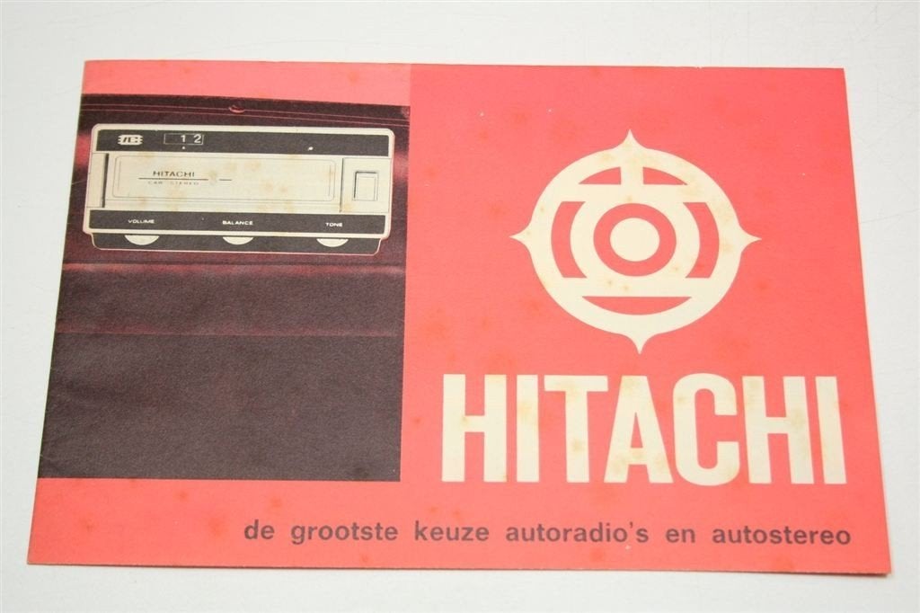 Hitachi Autoradios — Vintage Autostereo Folder ca. 1973, Boeken, Ophalen of Verzenden, Gelezen, Overige merken