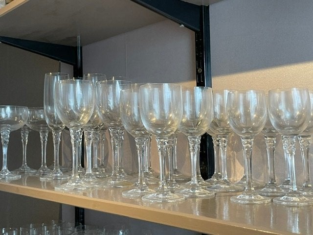Nr.292: Kristallen glasservies, uitgebreide set, 32 delig, Ophalen