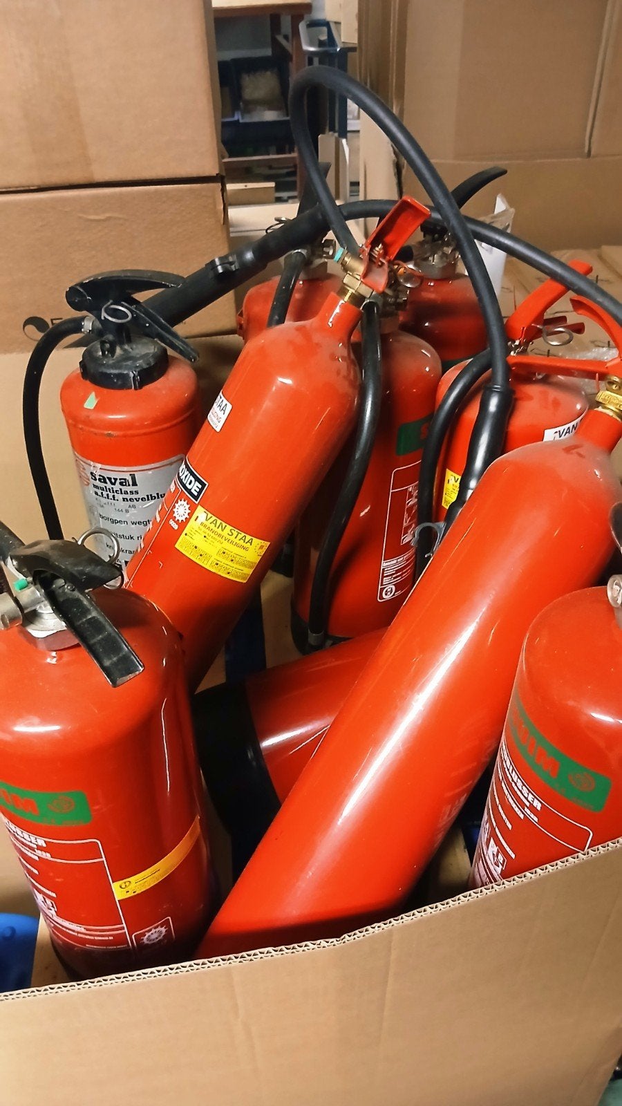 Diverse brandblussers - Saval en Van Staa, Ophalen