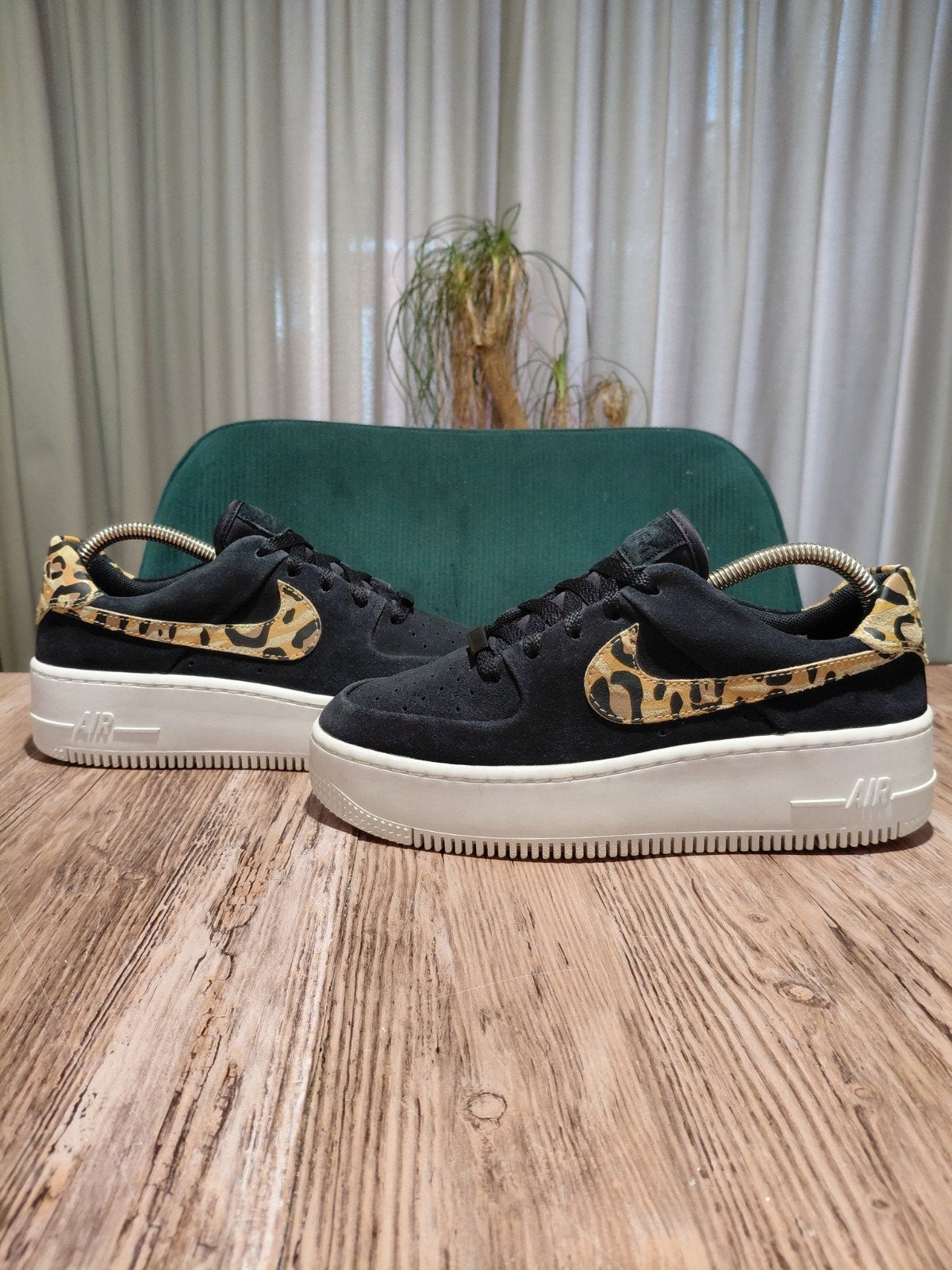 Nike Air Force 1 Sage 'Black Leopard' Size 38, Zwart, Nike, Ophalen of Verzenden, Sneakers of Gympen