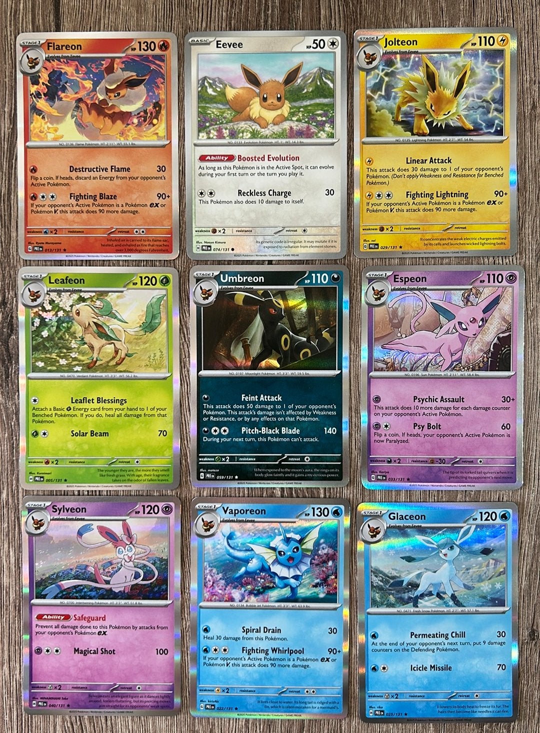Prismatic Evolutions 9 kaarten, Ophalen of Verzenden, Zo goed als nieuw, Meerdere kaarten
