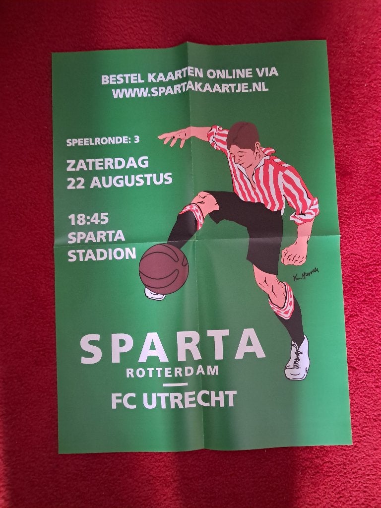Sparta - FC Utrecht 2026/2027 B, Ophalen of Verzenden, Nieuw, F.C. Utrecht, Poster, Plaatje of Sticker