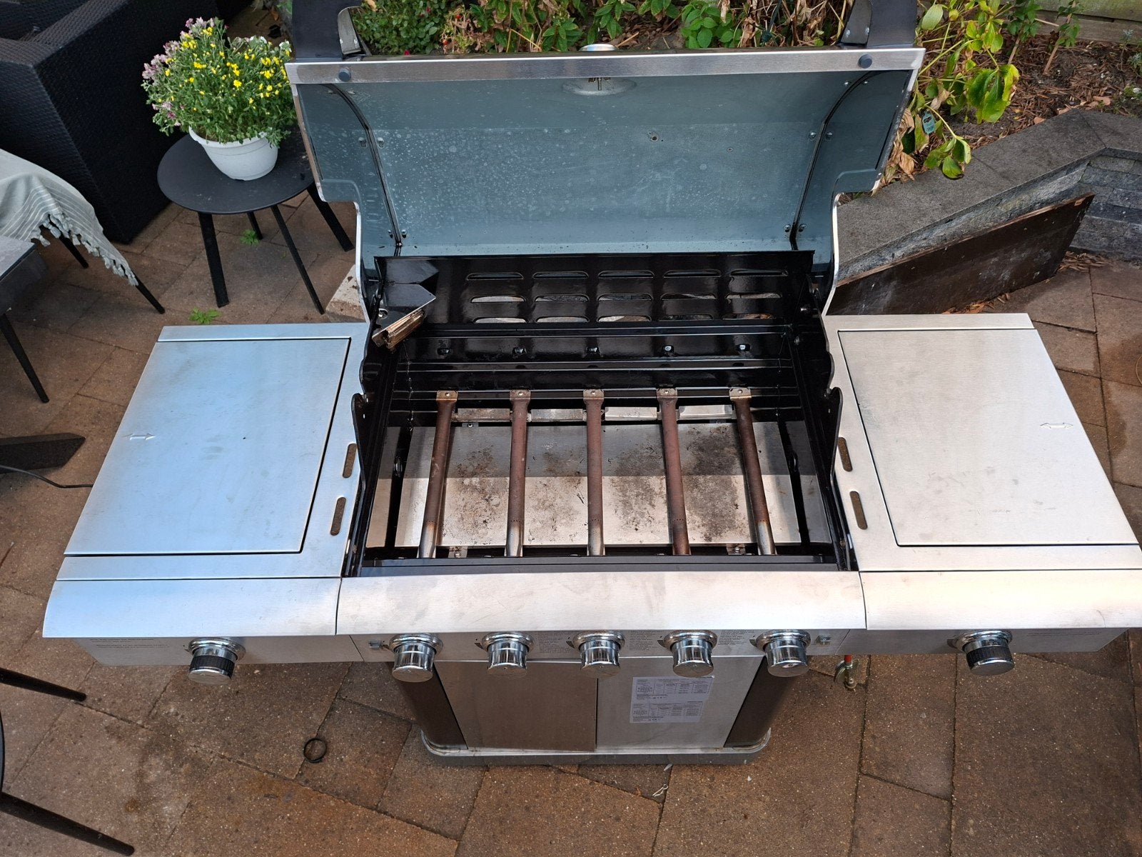 Tarrington House gasbarbecue 5+2 branders – RVS buitenkeuken, Ophalen, Gebruikt, Tarrington House