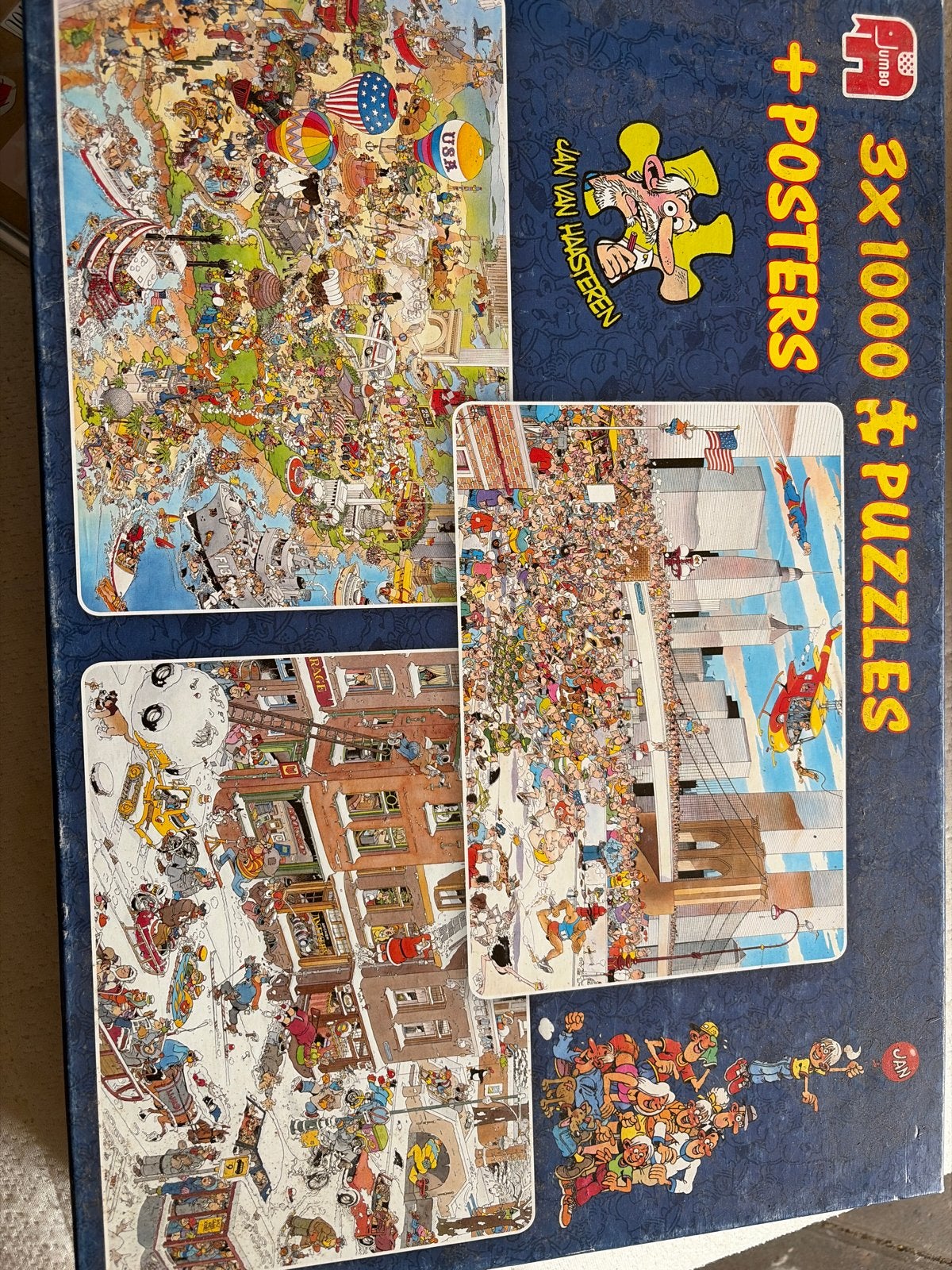 3x 1000 jan van haasteren puzzels, Ophalen of Verzenden, 500 t/m 1500 stukjes, Zo goed als nieuw