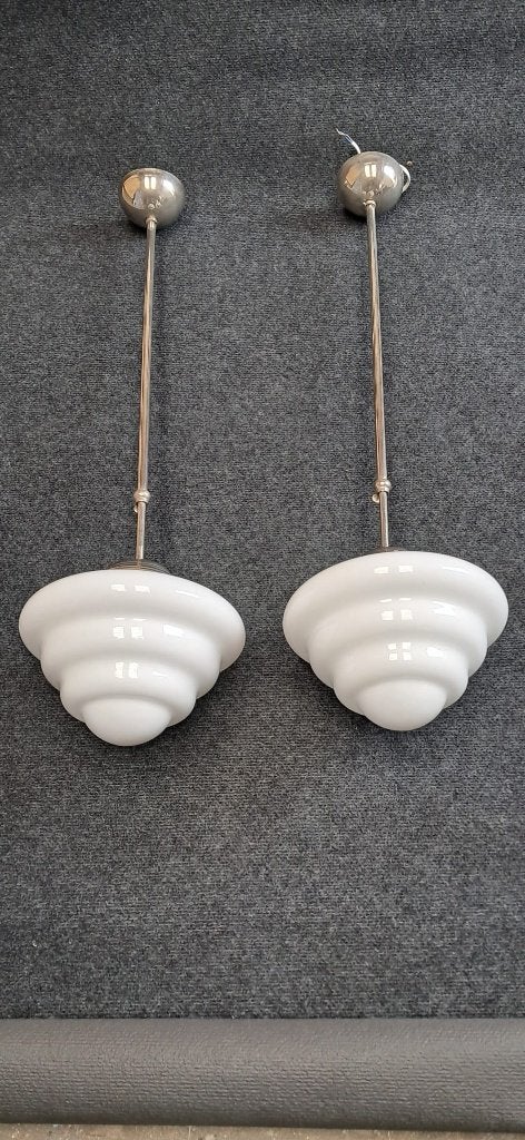 Vintage pendellampen hanglampen Gispen, art deco stijl, Huis en Inrichting, Lampen | Hanglampen, Vintage Gispen  Art Deco, Ophalen of Verzenden