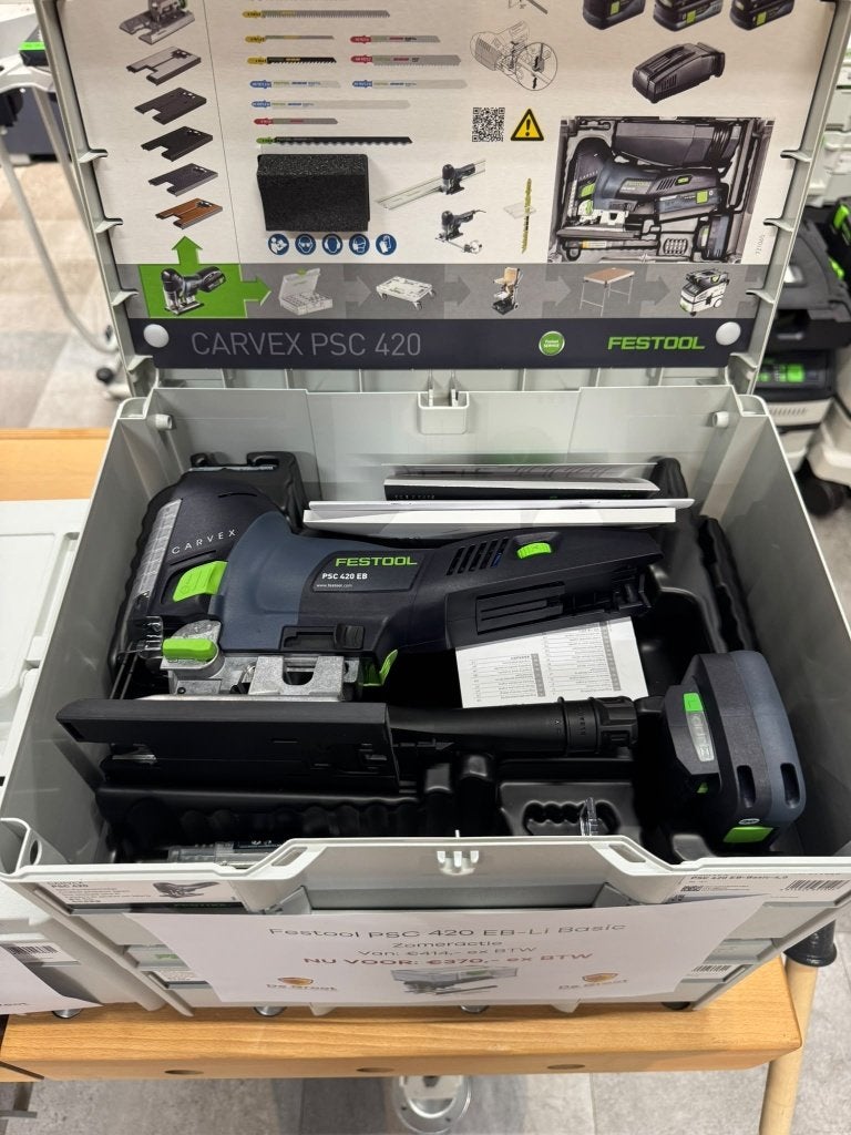 Festool CARVEX PSC 420 EB-Li Basic, Ophalen, Decoupeerzaag, Nieuw, 30 tot 70 mm