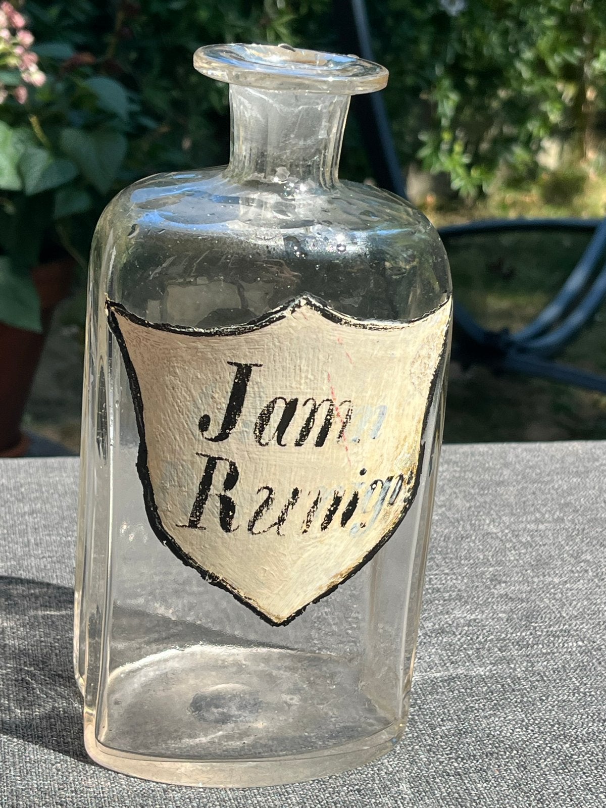 Antieke glazen apothekers fles, Ophalen of Verzenden