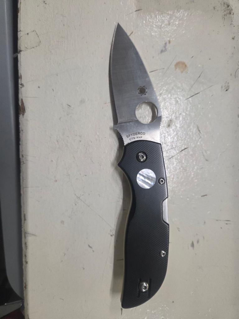 Spyderco CTS-XHP Zakmes - Zwart G10 Handvat, Ophalen of Verzenden