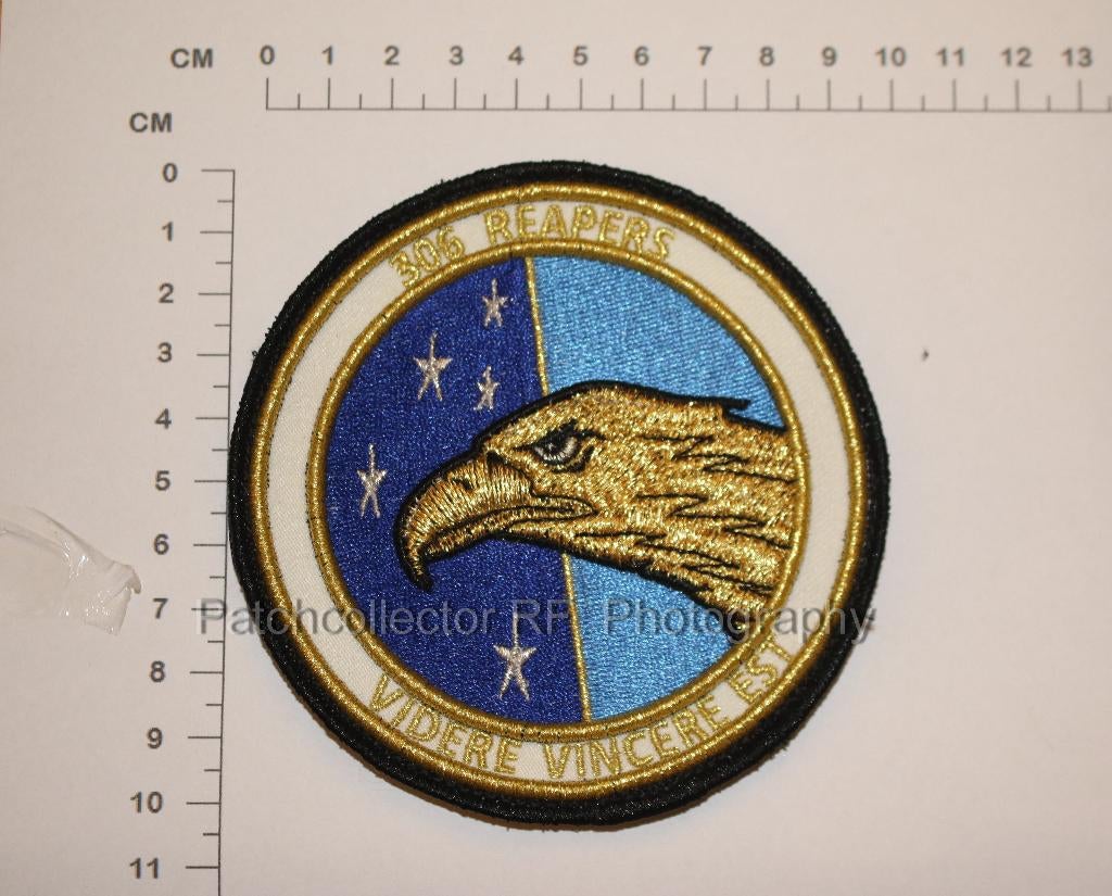KLu Luchtmacht RNLAF 306 squadron embleem Bullion relief, Ophalen of Verzenden, Luchtmacht, Nederland, Embleem of Badge