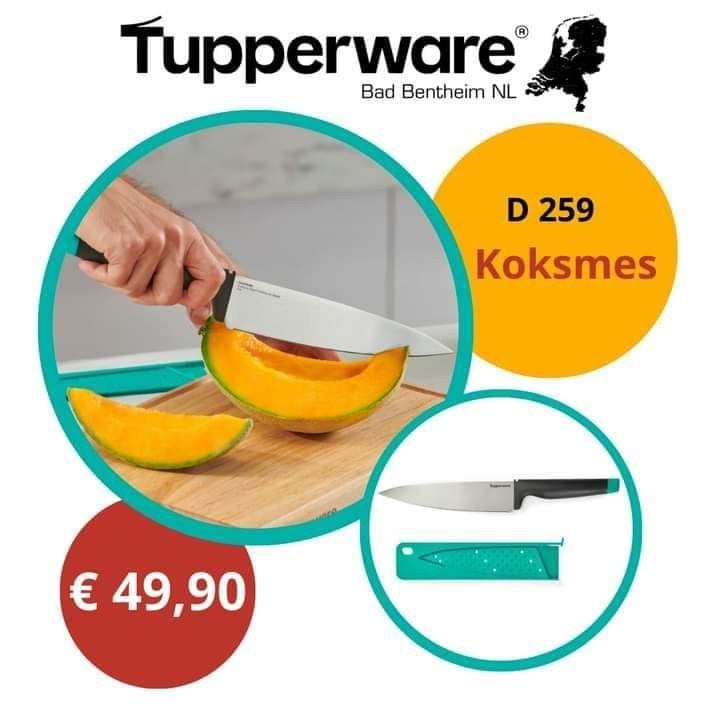 Tupperware koksmes, nieuw, BPA-vrij, Paars, Overige typen, Nieuw