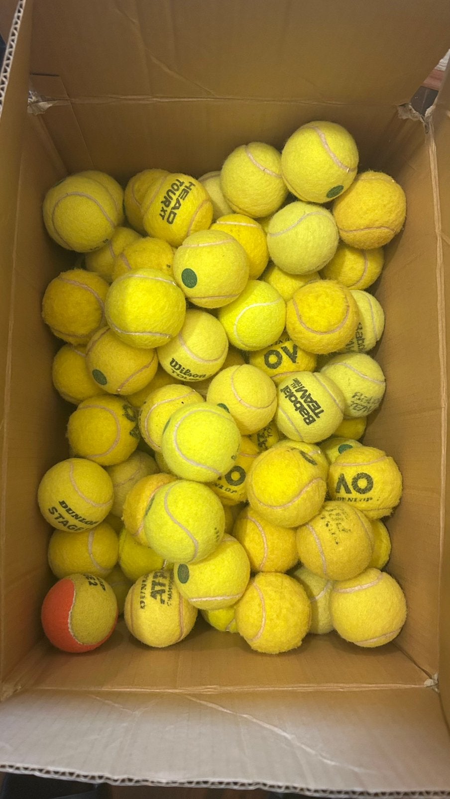 Gebruikte tennisballen